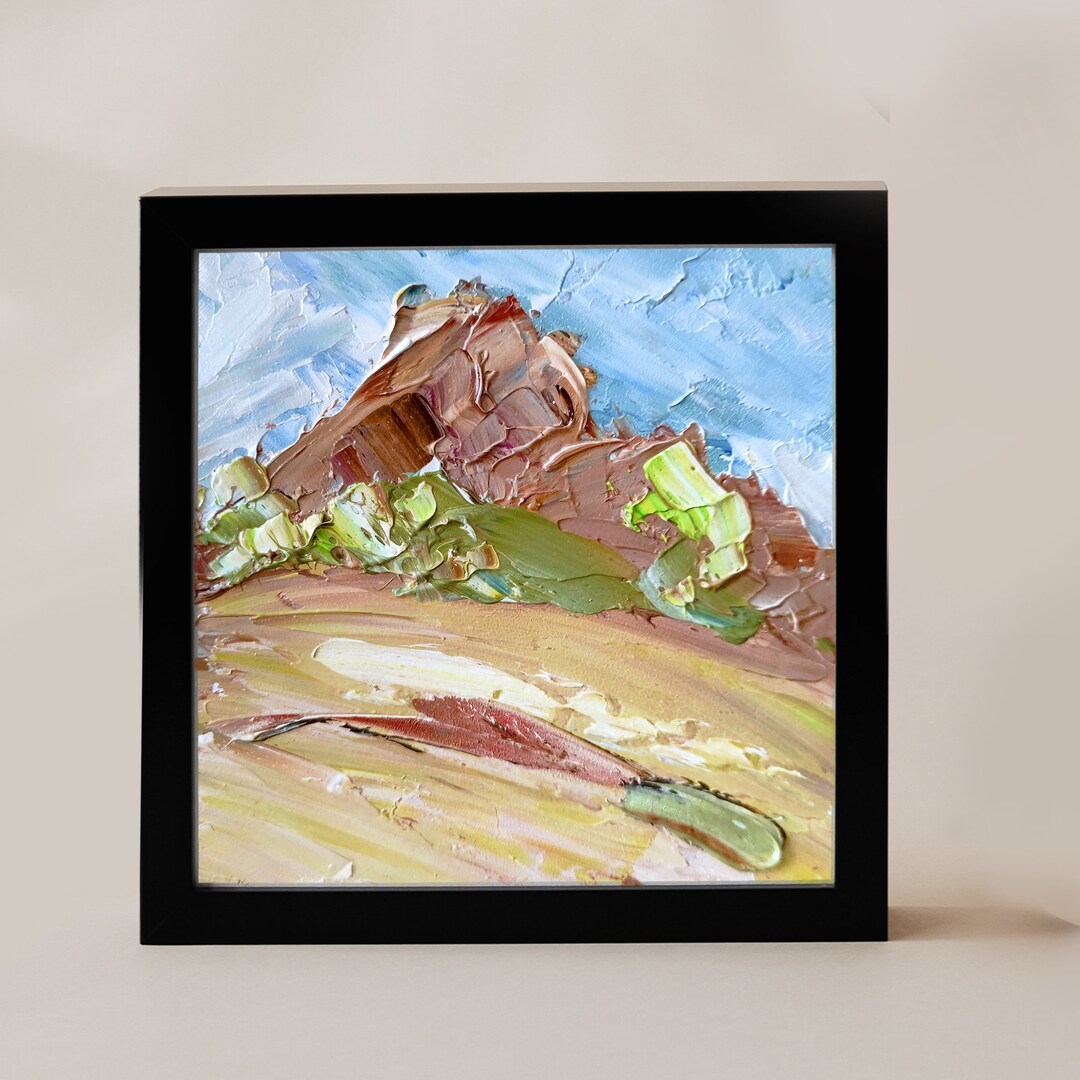 Cheap Original Art 6x6 Original Oil Painting Big Bend Painting Etsy