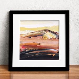 Desert Painting: Abstract Arizona Landscape, 6x6" Original Oil Artwork image 2