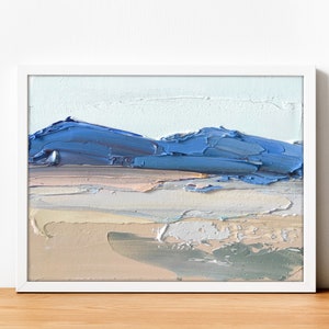 Blue Ridge Mountains Oil Painting: Valley Landscape Art (5.9x7.8 inches)