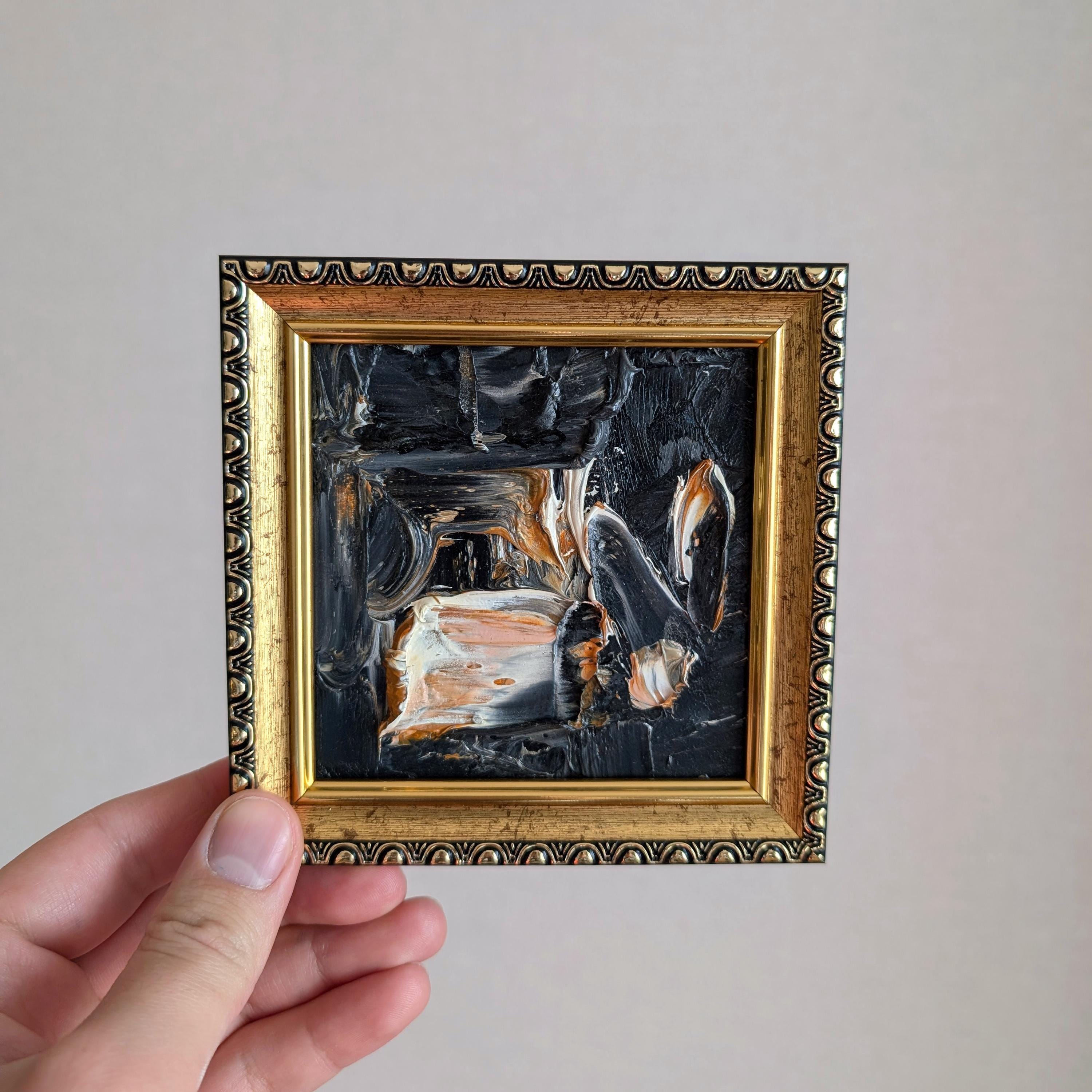 抽象静物画 油彩額縁 グレー　アート　ヴィンテージ 抽象静物画 油彩額縁 グレー アート ヴィンテージ 【公式通販】