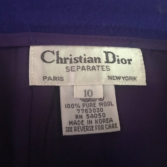 Christian Dior Separates Vintage Wool Pencil Skirt - image 4