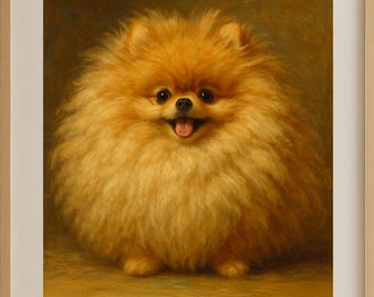 Grooming Salon Poster, Groomer Gift, Oilpainting Themed Poster Art, Pomeranian Owner,Wall Decor, Dog Groomer, Housewarming Gift for Groomers