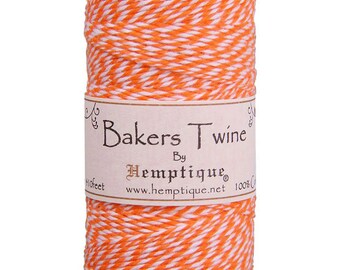 Hemptique Cotton Baker's Twine, Berrylicious Color - 120 Feet For Crafts & Gift Wrapping