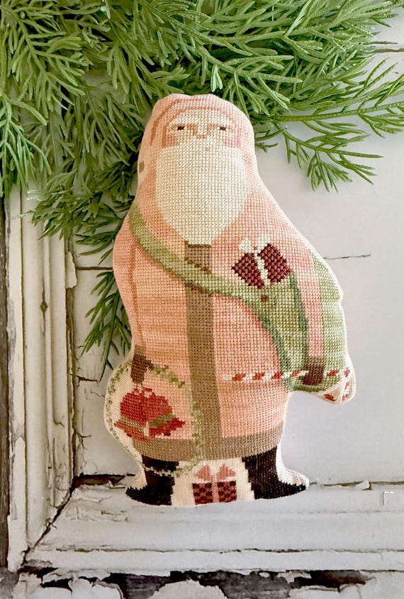Pink Coat Santa Cross Stitch Pattern by Teresa Kogut - Etsy