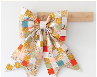 Patchwork BIG Quilted Bow Pattern by Brooklyn Dawn Quilt Co., Printed Pattern