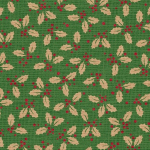 Christmas Sprigs Fabric Holiday Fabric Green Christmas Sprigs by P & B Textiles SBY