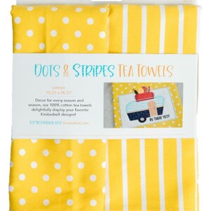 Dots and Stripes Tea Towels by Kimberbell Blank