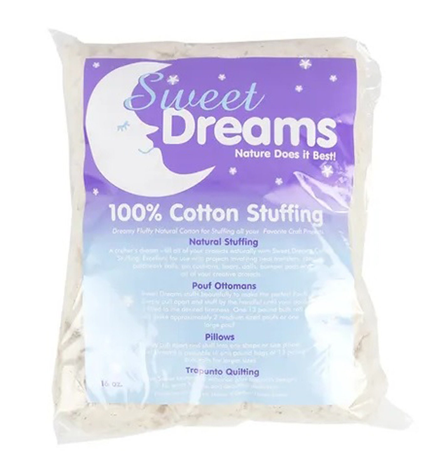 Sweet Dreams - 100% Cotton Stuffing - 16 oz.