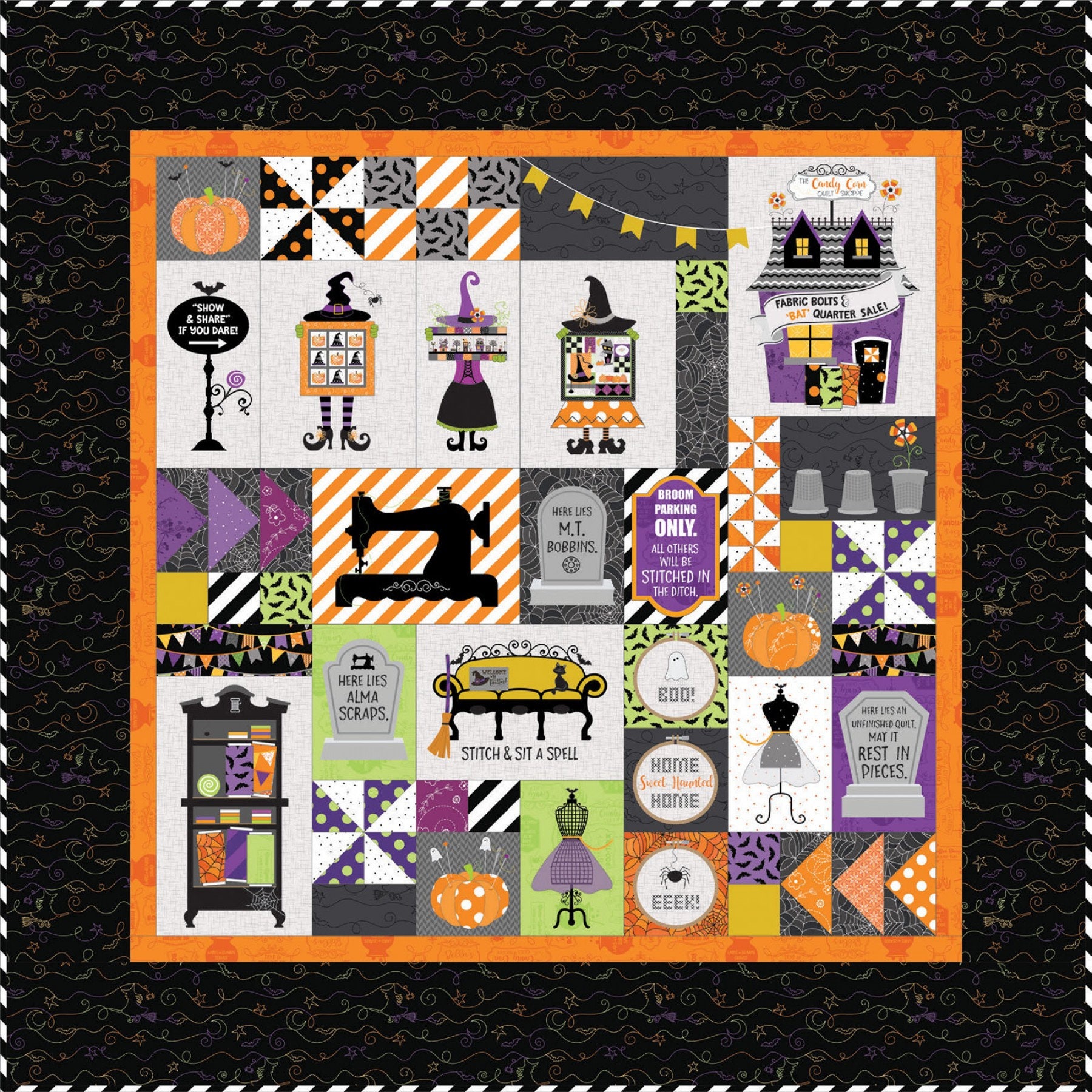 Candy Corn Quilt Full Kit by Kimberbell & Maywood Studio Etsy