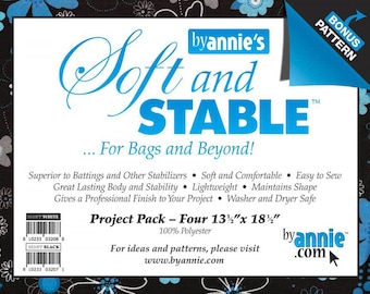 Soft and Stable Project Pack 4 Pieces 13.5" x 18.5" White or Black