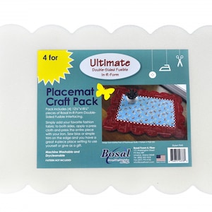 Double Sided Fusible Scalloped Edge Placemat Craft Pack 12-1/2in x 18-1/4in 4pk