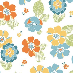 Carnaby Street Fabric by Maywood Studio White background Sold by the yard