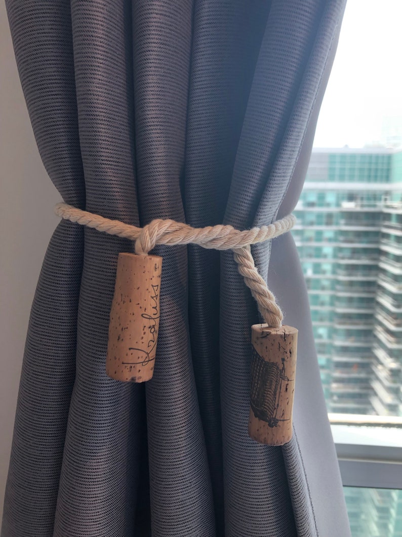 Wine Cork Drape Curtain Holdbacks Etsy