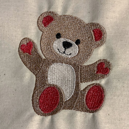 Cute Teddy Bear Embroidery Design Machine Embroidery Etsy Australia