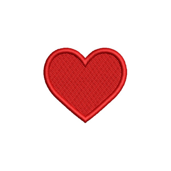 heart machine embroidery design 10 sizes small and mini sizes