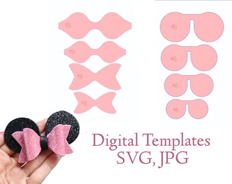 JPG format N-19 Digital Bow Templates SVG