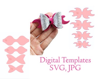 JPG format N-19 Digital Bow Templates SVG