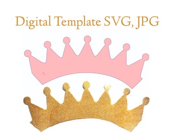 Digitale Krone Vorlage SVG, JPG-Format N-1