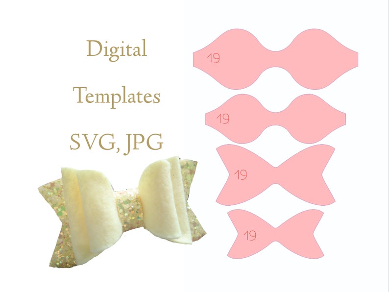 JPG format N-19 Digital Bow Templates SVG