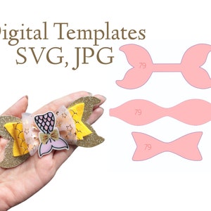 デジタル ボウ テンプレート SVG、JPG 形式 N-79