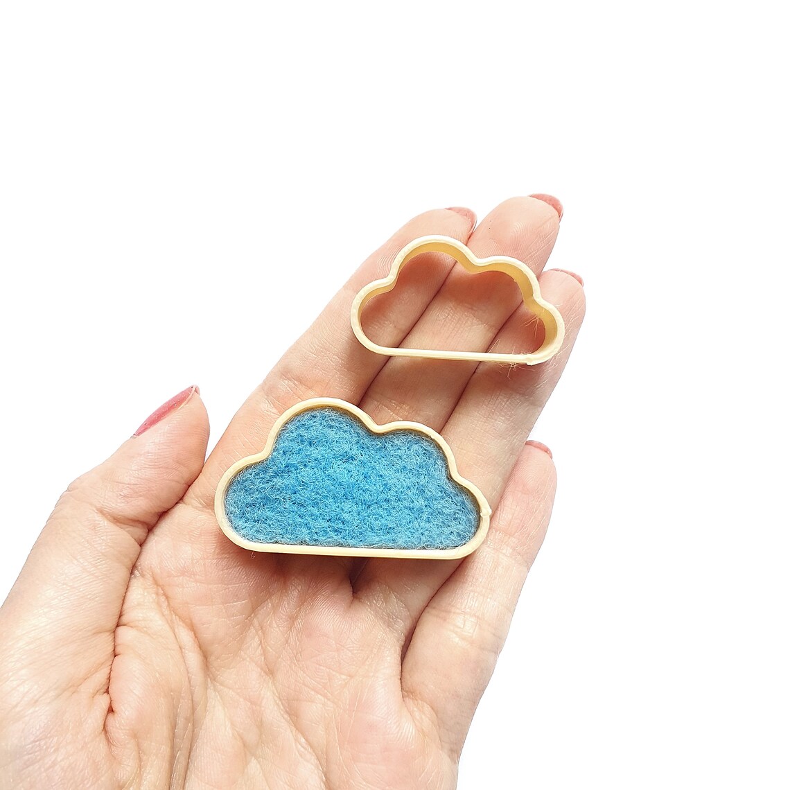 Needle felting mold Cloud figure plastic 3D cookie cutter Etsy