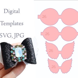デジタルボウウィングテンプレート SVG、JPG 形式 N-26