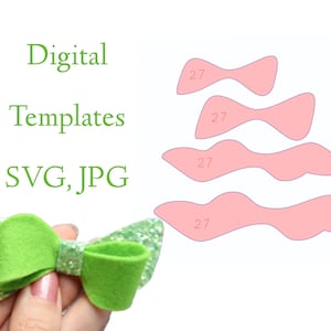 デジタル ボウ テンプレート SVG、JPG 形式 N-27