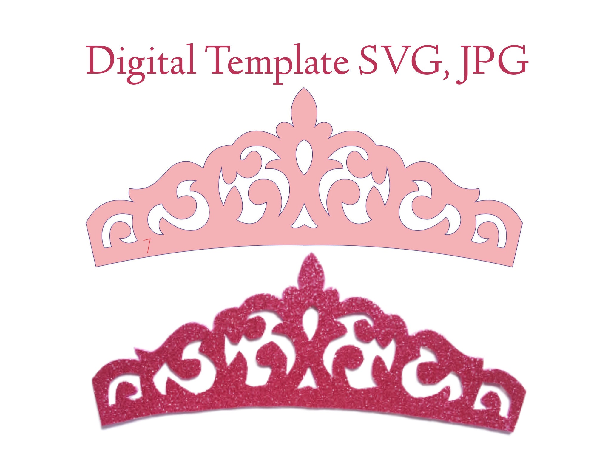 Digital Crown Template SVG JPG Format