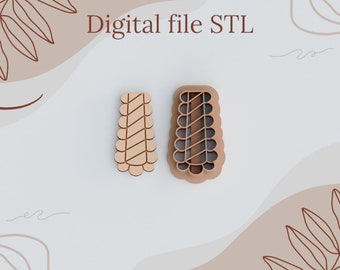 STL Digital Files for Polymer Clay Cutters | 3D Printable Cookie Cutters DIY Craft Tools Instant Download Earrings cutters Modern design