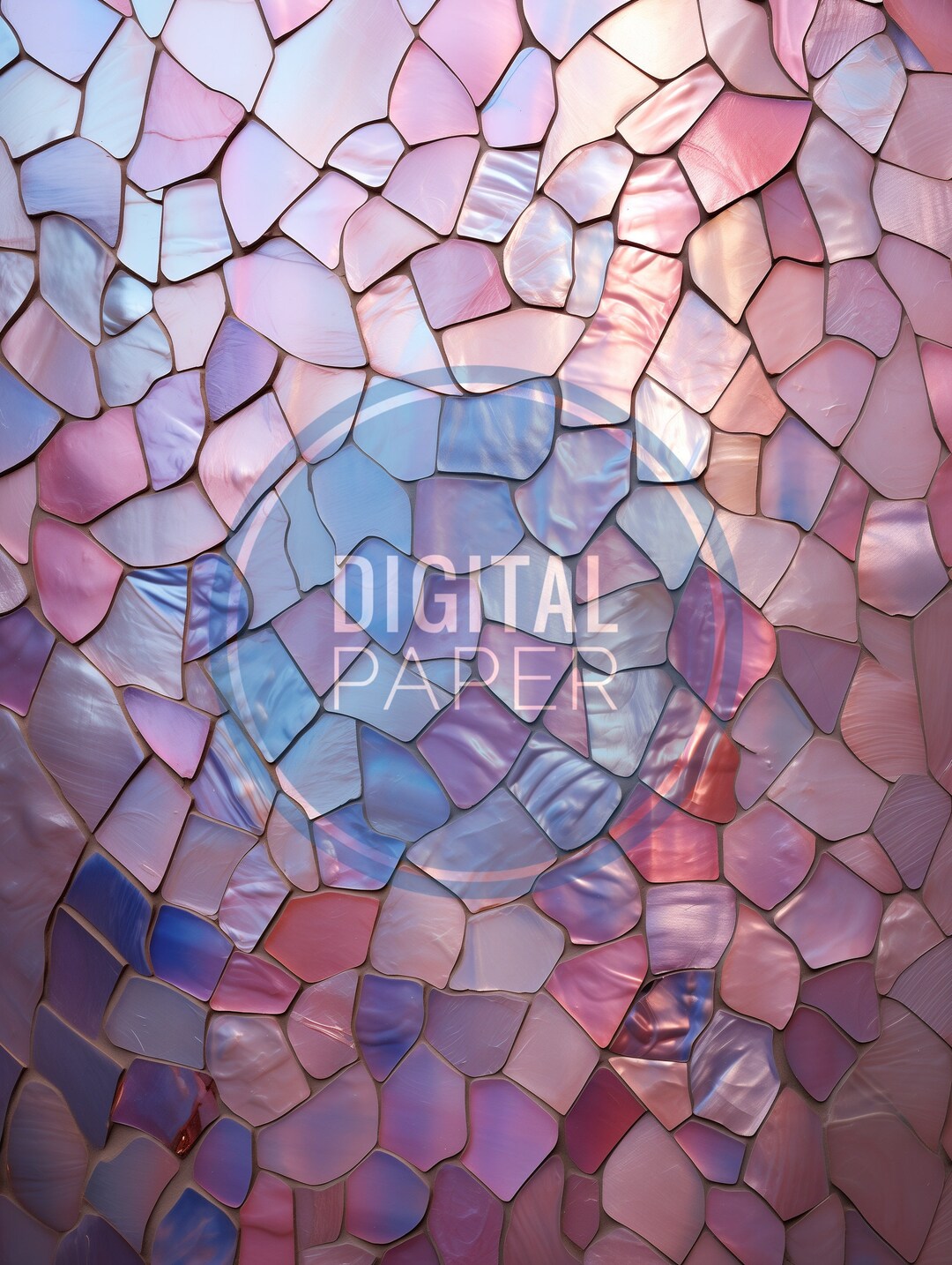 Pearls Mosaic Digital Paper Print Instant Download for Making Transfer ...