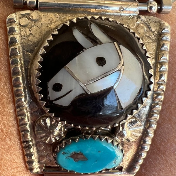 Amazing Zuni Horse Head Apple Watch Band by Iconic Zuni Silversmith Isabelle Simplico