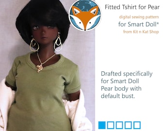 Digital Pattern for Smart Doll Pear - Banded Tshirt - Original Design