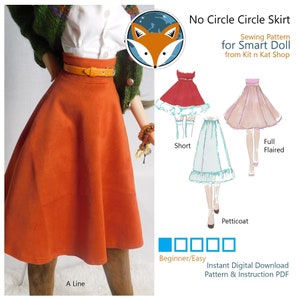 Pattern for Smart Doll for No Circle Circle Skirt