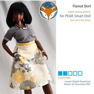 Digital Pattern for Smartdoll Pear - Flaired Skirt