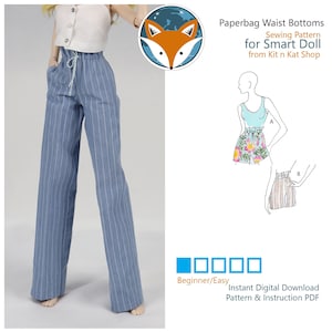 Pattern for Smart Doll Paper Bag Waist Bottoms