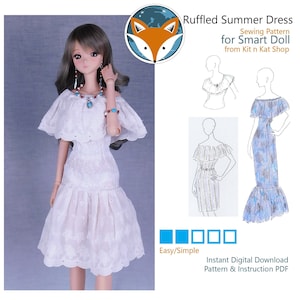 Pattern for Smart Doll Ruffled Summer Dress