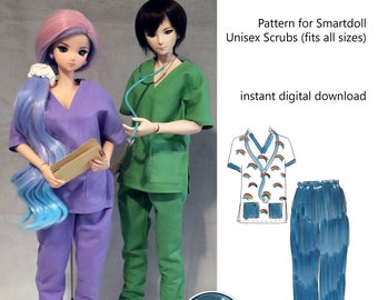 Pattern for Smart Doll Unisex Scrubs