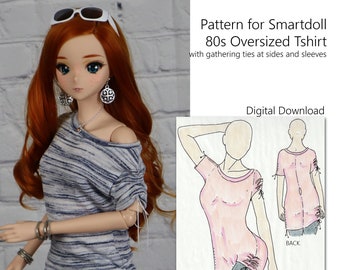 Pattern for Smart Doll for Oversized Shirt or Minidress