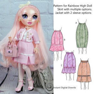 Pattern for RH Doll, Classic 2 piece Suit