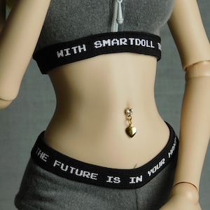 No-Hole Body Jewelry for Smart Doll - Tiny Heart in Choice of Gold or Silver