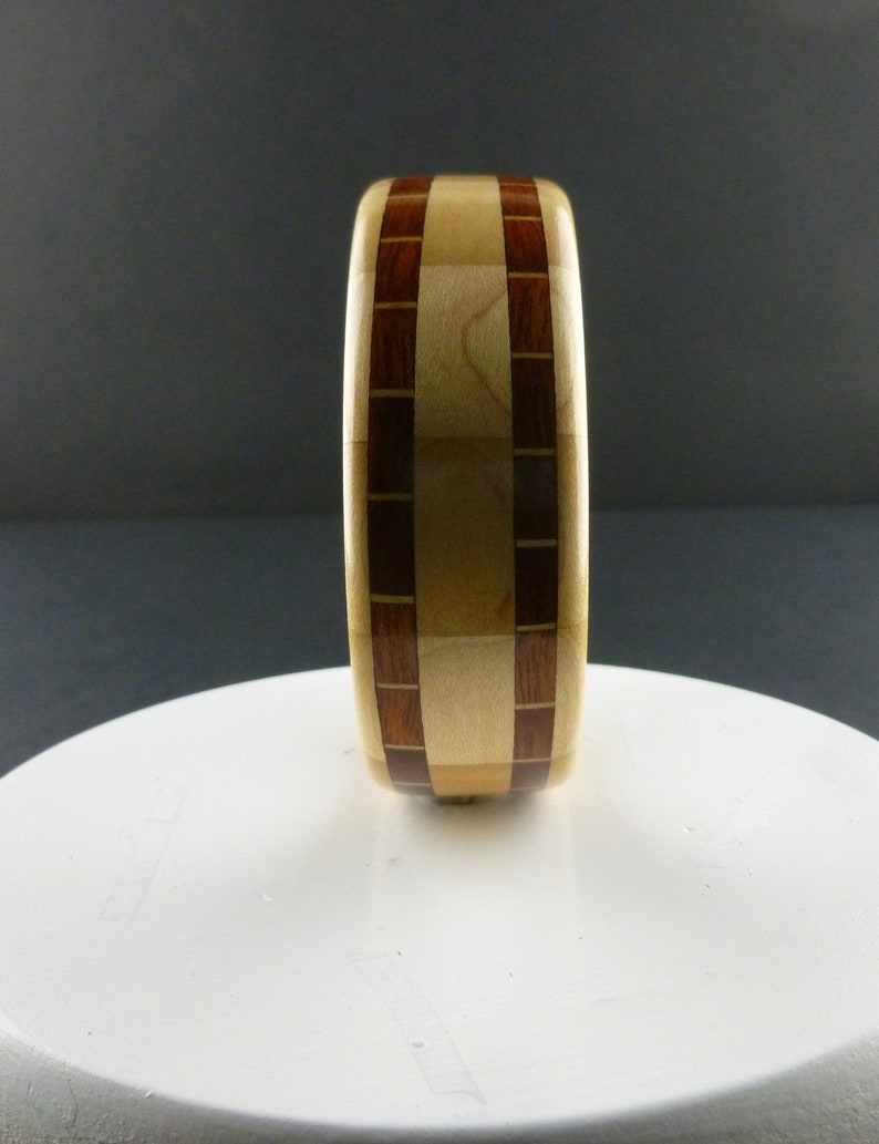 Segmented Wooden Bangle Size 9