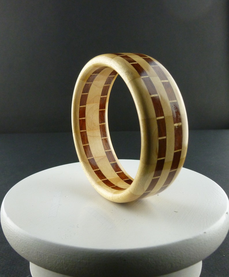 Segmented Wooden Bangle Size 9
