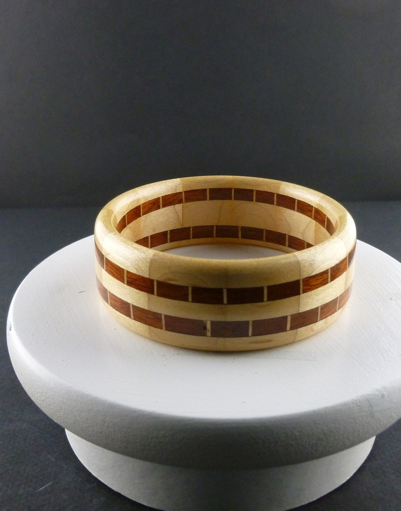 Segmented Wooden Bangle Size 9