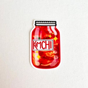 Koreaanse kimchi sticker, kimchi sticker, Koreaanse stickers, Koreaanse sticker sticker, Koreaanse laptop sticker, voedsel sticker, schattige sticker, Aziatisch