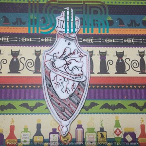 Heart Potion Bottle Embroidery Design