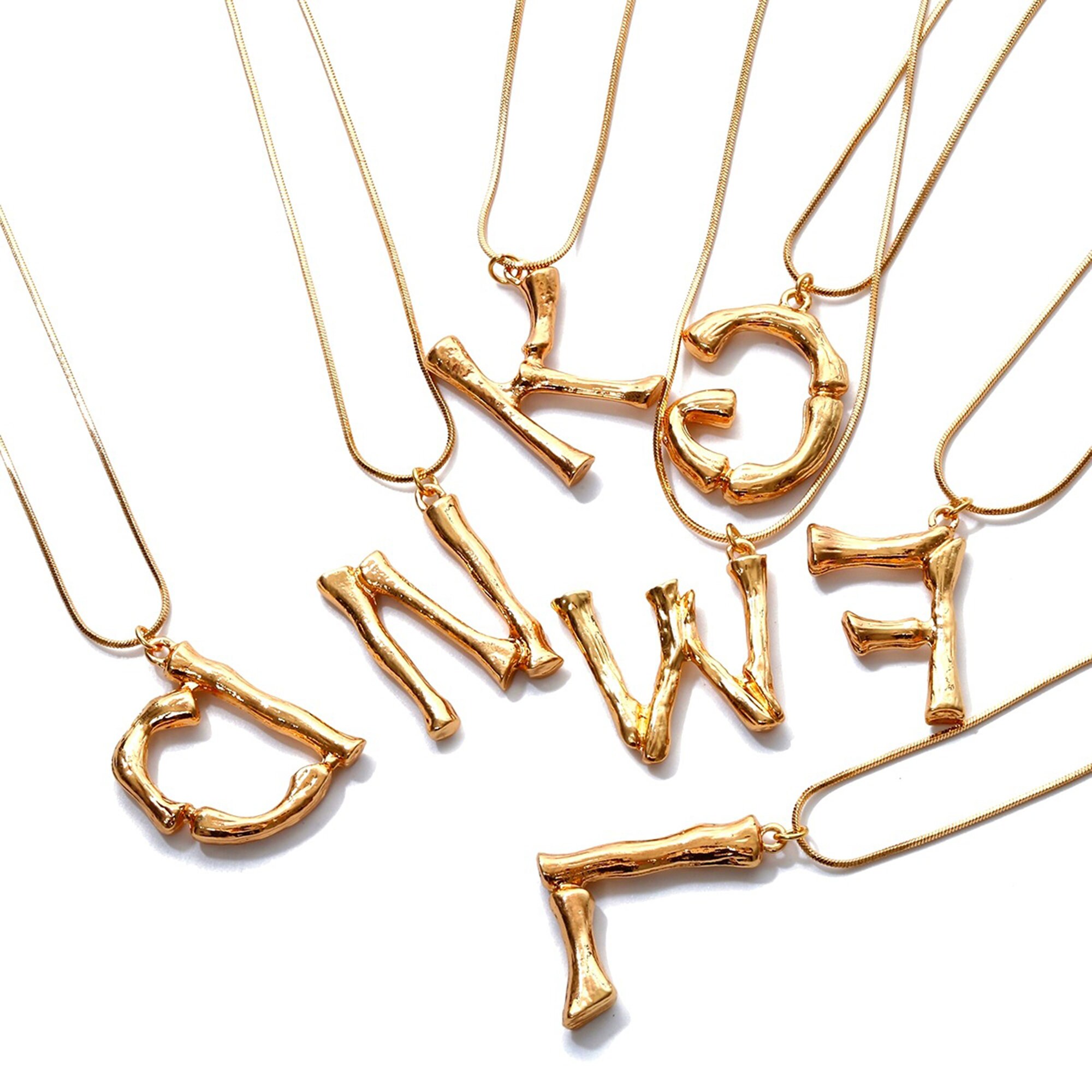 Large letter pendant necklace Clearance