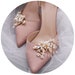 Pearl Rhinestone Crystal Gold Flower Shoe Clips Sparkle Rhinestones Crystals Shoe Clips Step-moms Sisters Best Friends Gifts for Her 