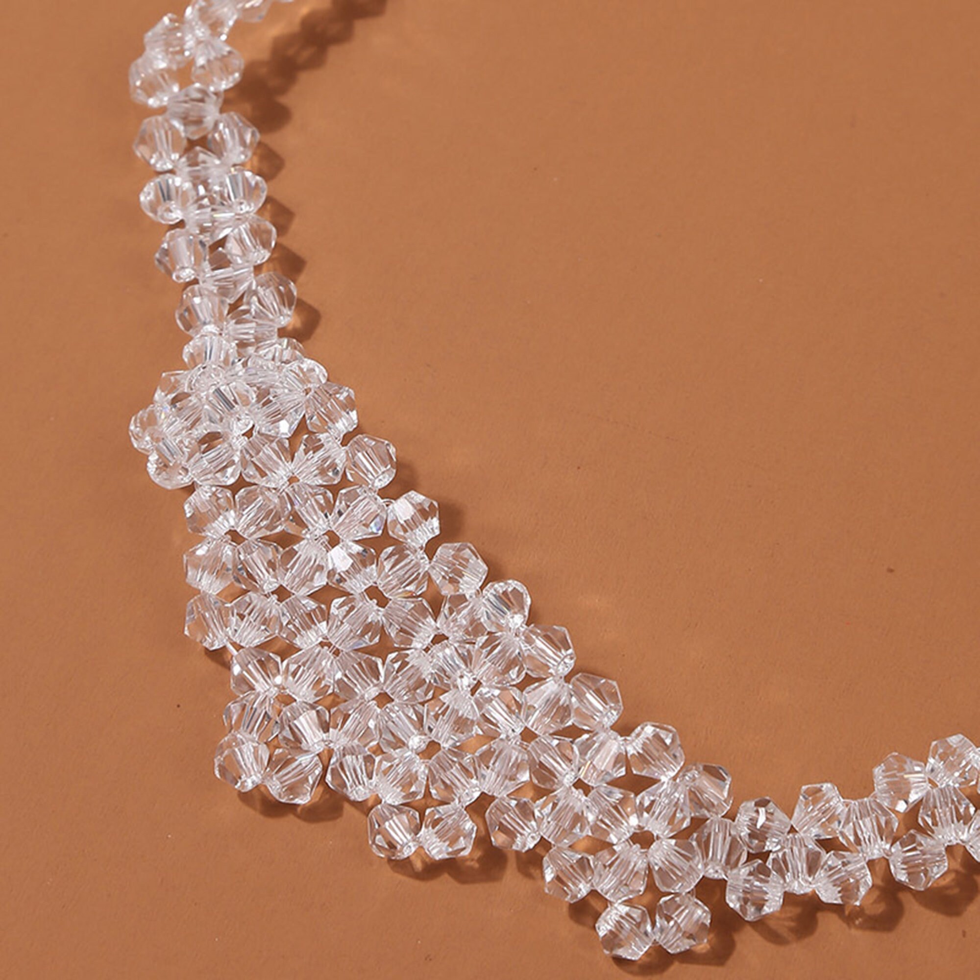 Bead Handmade Crystal Necklaces Big Glittery Sparkle Bead Etsy