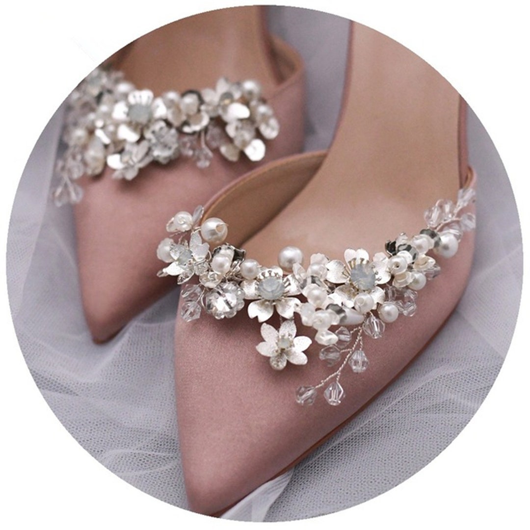 1 Pair Rhinestone Pearl Wedding Bridal Bridesmaid Shoes Clips - Etsy