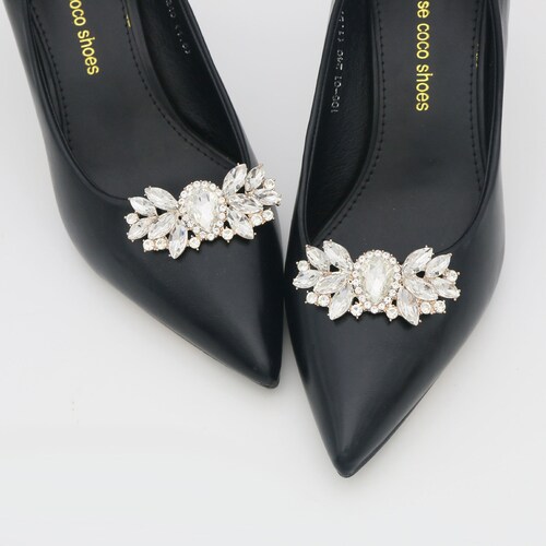 Rhinestone Shoe Clips Jewelry Clip on Shoe Accessories Wedding Etsy